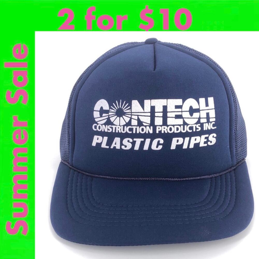 90s Contech navy blue trucker hat 1990s vintage  SALE